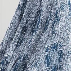 Chico's Navy and White Paisley Maxi Skirt